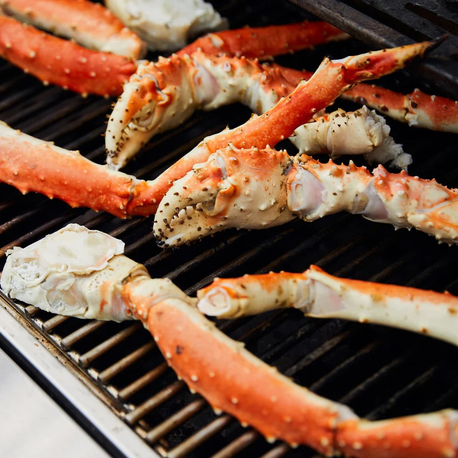 Extra-large frozen king crab, crab legs.